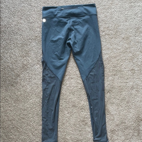 Grey Fabletics Leggings with Mesh Back - Picture 4 of 8